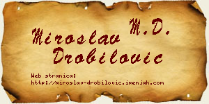 Miroslav Drobilović vizit kartica